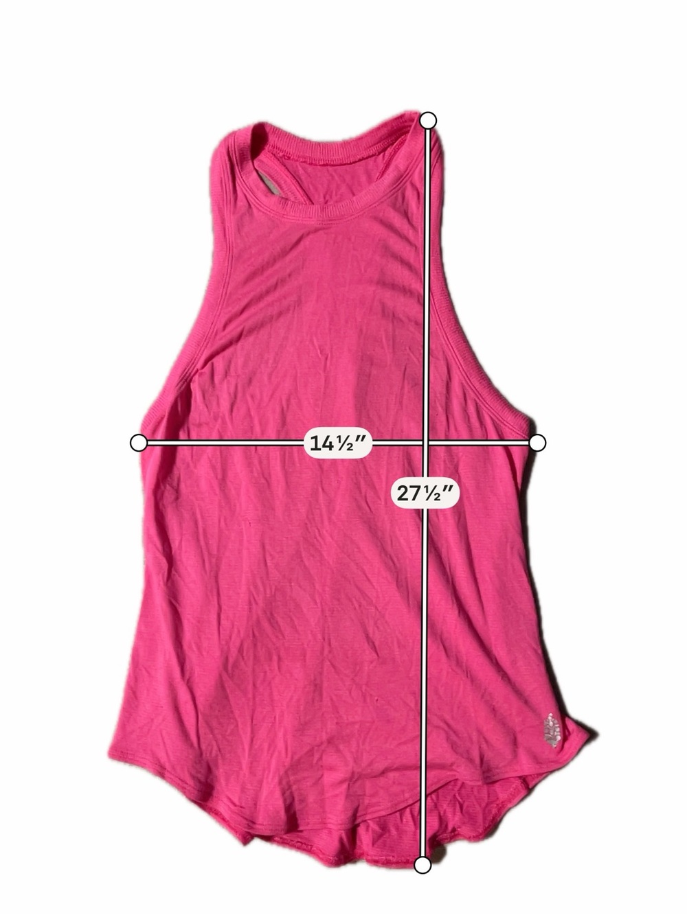 Free People Movement Womens XS S Hot Pink Flowy Racerback Tank Top Activewear FP - Picture 8 of 9